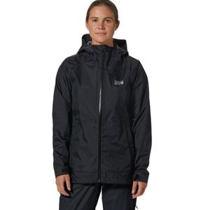 Mountain Hardware lightweight hooded black jacket size small.